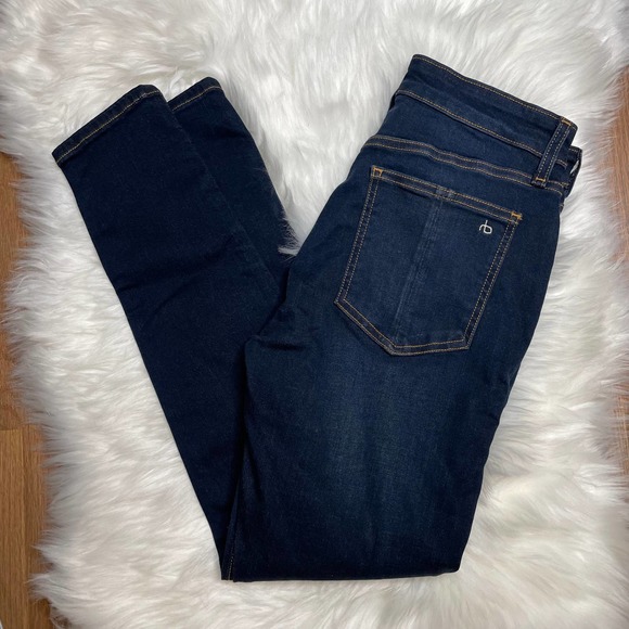 Rag & Bone Skinny Jeans Cate Mid-Rise in Dark Wash Carmen size 27 - Picture 5 of 5